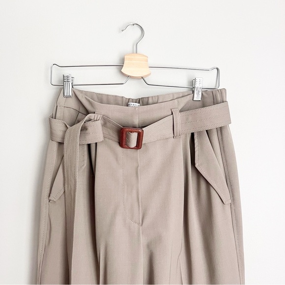 Brunello Cucinelli Wool Blend Trousers Pants Utility Belted size 10 - Picture 4 of 9